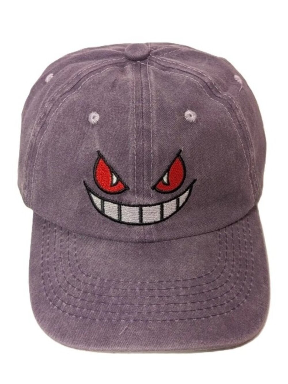 Gengar Purple Hat Ghost Pokemon Style Adjustable Cap 55–60cm